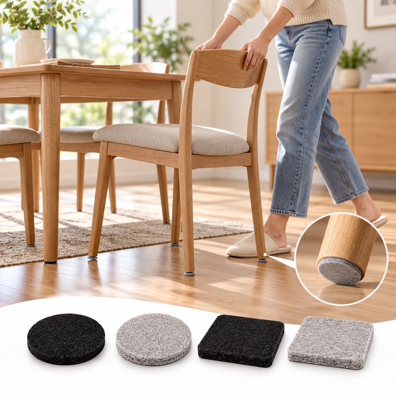 360-Piece Self-Adhesive Felt Furniture Pads for Floor Protection – Round