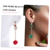 Abaodam 3sets Unique Christmas Earrings Women Tassel Drop Santa Earring