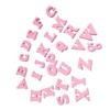 Healifty 100pcs Wooden Alphabet Letters Decorative Pink Wooden Letters for