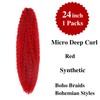 Gozill Red Boho Braiding Hair Pre stretched