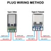 ZHUROUPU 20PCS USB 3.1 Typ-c weiblich männlich Lötkabel Stecker PCB
