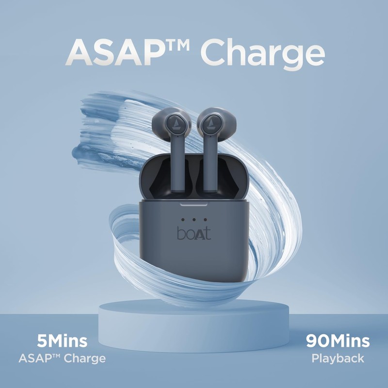 BoAt Audífonos Inalámbricos AIRDOPES 131 in-Ear TWS 60horas (Azul)