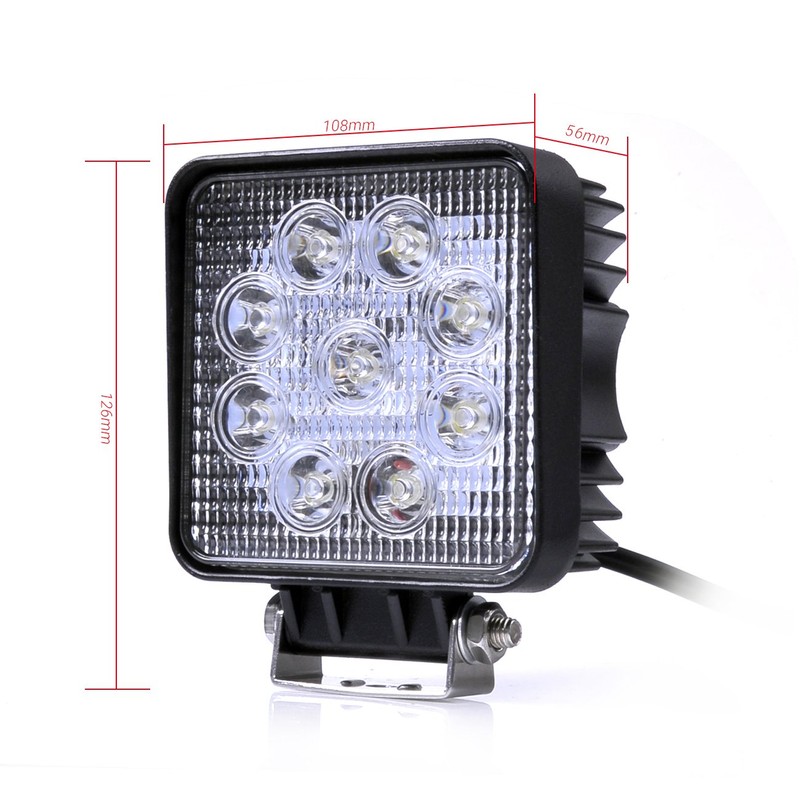 Greenmigo 8 x 27 W Square LED Headlight Offroad Lamp
