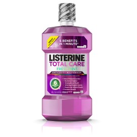 Listerine Total Care Anticavity Mouthwash, Fresh Mint, 33.8 Ounce
