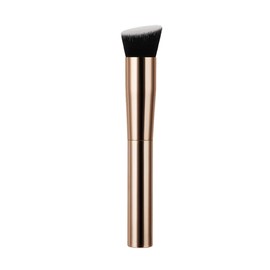 Angled Flat Foundation Brush Premium Kabuki Face Makeup Brushes by GOERTI, Flawless Blending Liquid Cream or Powder Cosmetics, Luxurious Metal Handle High Density Bristles