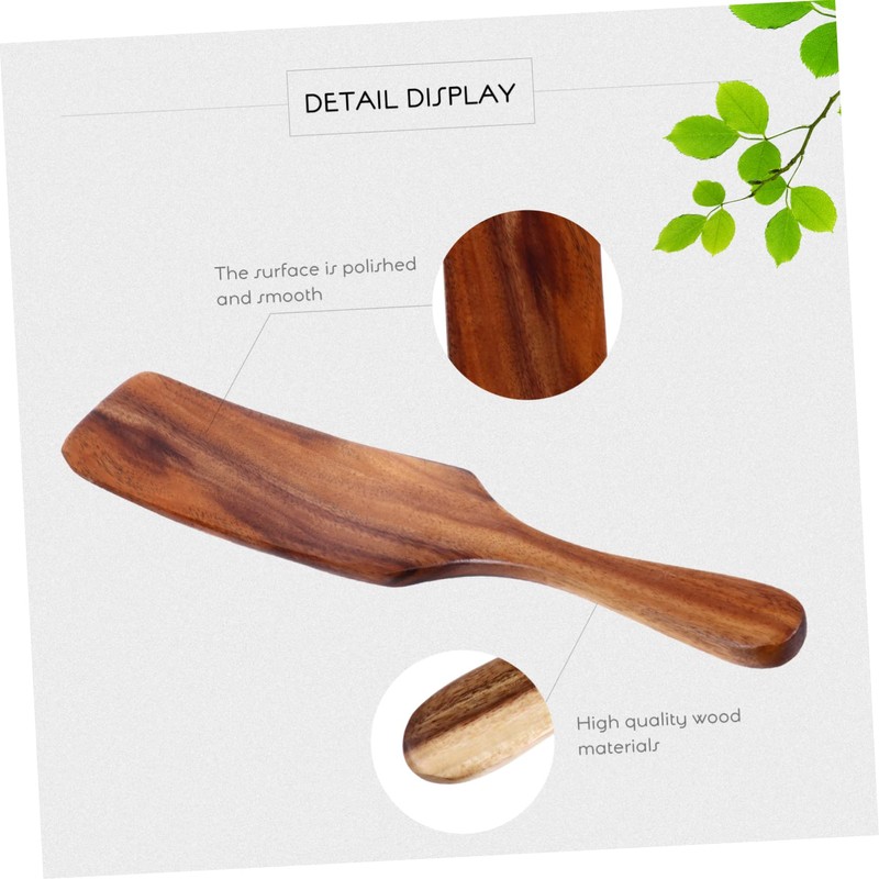 Hemoton Wooden Spurtles Wood Spatula Slotted Spurtle Stirring Spatula Wooden