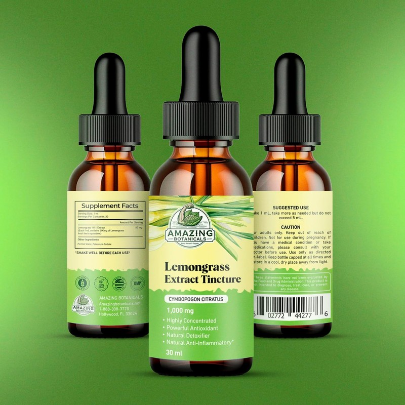 Lemongrass 15,000mg Extract Tinctute - Organic Cymbopogon Citratus Highly Concentrated