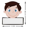 5 Name Magnets Avatar Men Rewritable 5.5 x 5 cm