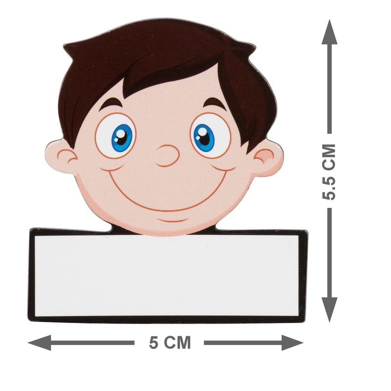 5 Name Magnets Avatar Men Rewritable 5.5 x 5 cm