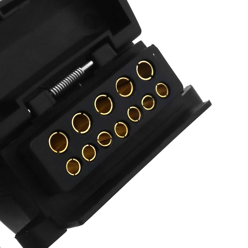 12 Pin Flat Trailer Light Male Female Plug Socket Connectors