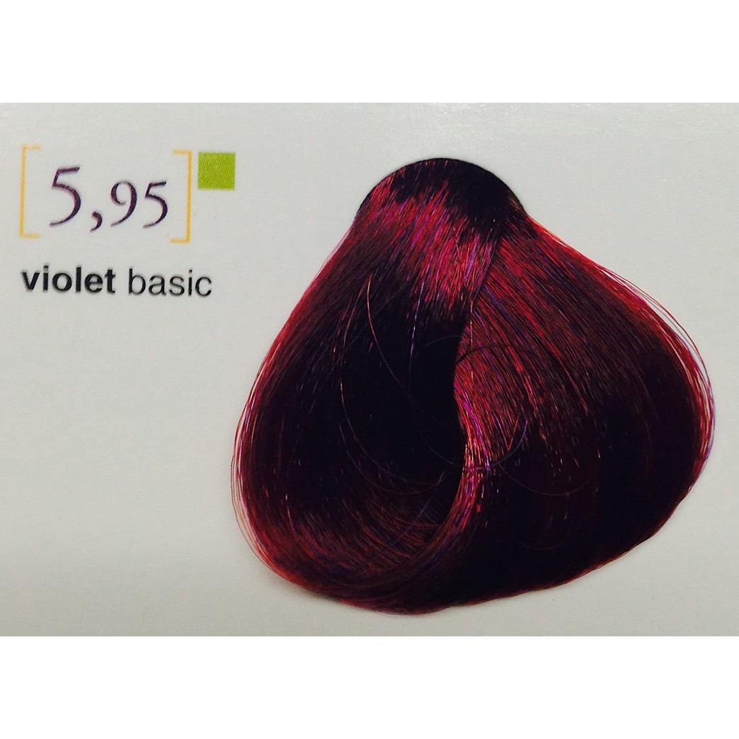 Salerm Color Cream Coloring Treatment Without Ammonia (Semi-permanent) Soft 3.4 Oz  (5.95 Violet Basic)