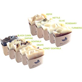 (10 Pack) Sheer Organix Luxury Rejuvenative Handmade Herbal Soap, 3.52 oz. / 100g, 10 Scent Sampler