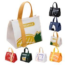 JYJLLM high-Capacity Lunch Bag Tote，Insulated Lunch Bag，Bag for Women Wide Open Insulated Cooler Bag Water-Resistant Thermal Leak-Proof Lunch Organizer for Men Girls Children (Yellow)