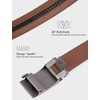 SKiporty Ratchet Belts for Men 2 Packs Black Brown Leather