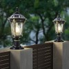 SLAWA Outdoor Post Lights Solar Column Caps Lamps Modern Exterior