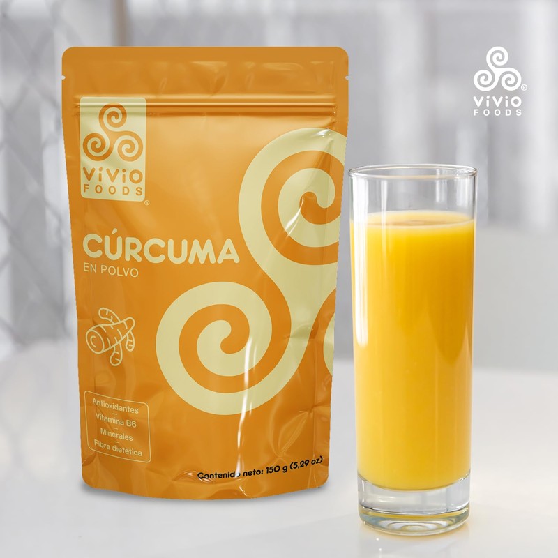Vivio Foods Cúrcuma En Polvo, Cúrcuma, 150 gramos