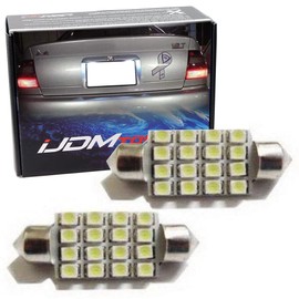 iJDMTOY 16-SMD 1.60" 39mm 6418 C5W LED License Plate Light Bulbs, Xenon White