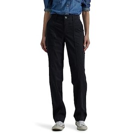 Lee Women's Ultra Lux Comfort with Flex-to-Go Utility Pant, Unionall Black, 12 Short