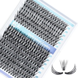 IECILI Lash Clusters Individual Lashes - 280pcs 30D Cluster lashes for DIY Lash Extensions -Super Thin & Soft Eyelashes 10-16mm D Curl Cluster Eyelash Extensions for Natural Wispy Look