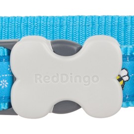 Red Dingo Bucklebone Dog Collar Design, Bumble Bee Turquoise, X-Small 12mm