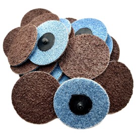 Pro-Graad 3” SE Coarse Roll Lock Quick Change Heavy Duty Non-Woven Surface Conditioning Discs for Deburring Sanding Blending Polishing Paint Removal with Male R-Type Backing, Brown (ACRS), 18082