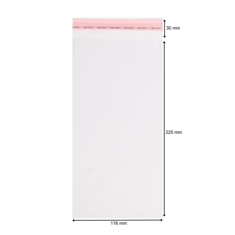 Pack of 50 DL Card SelfSeal Envelopes Cases Transparent 116