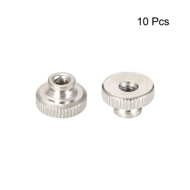 uxcell Knurled Thumb Nuts, M3 Round Knobs with, Nickel Plating,