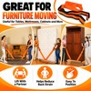 Reusable Orange Plastic Handling Strap for Moving Furniture and Electrical