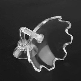 Shrimp Feeding Bowl, Shrimp Feeding Bowl for Shrimp Made of Acrylic, Shrimp Feeding Bowl with Suction Cup, Transparent Shrimp Feeder, Suitable for Small Animals in Water