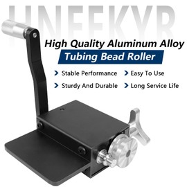 HNeekyr Tube Pipe Hose Bead Roller with Nylon Vise Jaws Intake Intercooler Piping Pipe Bead Roller Tool Fits Clamps 5/8" DIY Tool and Larger tubing Machine