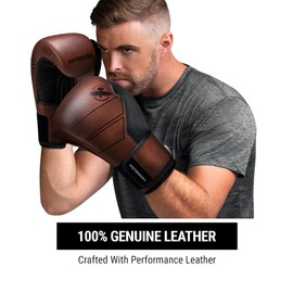 Hayabusa S4 Leather Boxing Gloves for Women & Men - Brown, 10oz