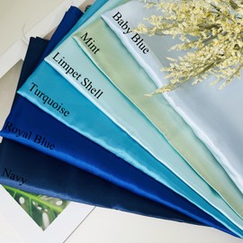 SZRUIZFZ Satin Fabric by The Yard Charmeuse Satin Fabric 60 inch Wide for Wedding Dress, Clothing Making, DIY Crafts, Sewing (Turquoise, Cut by The Yard)