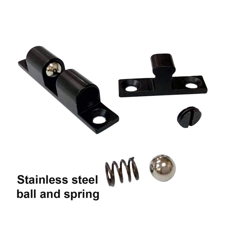 QCAA Solid Brass Double Ball Catch, 60mm, with#304 Stainless Steel