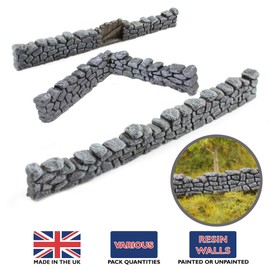 Dry Stone Wall by WWS Pack of 9 - Dioramas, Layouts, Terrain