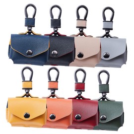 OSALADI 2pcs Simple Imitation Leather Earphone Case Cover Headset Protector for No Smell Precise Cut for Charging Buckle for Easy Carrying