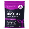 Biotin Hair Growth Supplement 10,000mcg - 180 Vegan High Strength