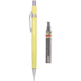 Pentel P205-97C Mechanical Automatic Pencil - Pastel Floral Range - Single + 12 HB 0.5mm Refill Leads (Yellow)