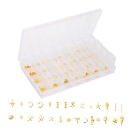 Baluue Fashionable Star Moon Nail Decorations of DIY Manicure Ornaments for Nail Art Supplies Easy to Use Creative Design for Women for Parties Dating