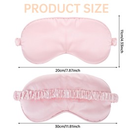 Molain Sleep Mask, 2 Pack Silky Eye Cover Soft Satin Blindfold Elastic Strap Night Eyes Shade for Women Men, Eye Sleep Shade Cover, Blocks Light Reduces Puffy Eyes Gifts(Pink)