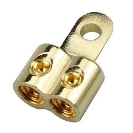 ZOOKOTO Classic Dual 4/6 Gauge Inputs to 5/16-Inch Ring Terminal Gold