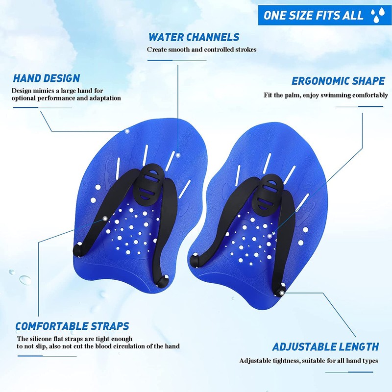 WANGCL 1 Pair Swim Paddles Training Hand Paddles Lightweight And