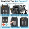 WACCET Key Safe with Number Code, Weatherproof Key Safe Outdoor