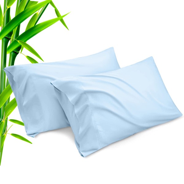 Pillow Cases Standard Size 2 Pack, Bamboo Rayon Cooling Pillowcases