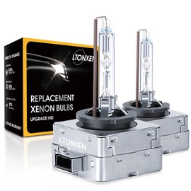 LTONXEN D1S Xenon HID Headlight Bulb 6000K White, 35W HID Bulbs D1S for 12V Vehicles, Direct Replacement High Low Beam Headlights - Pack of 2