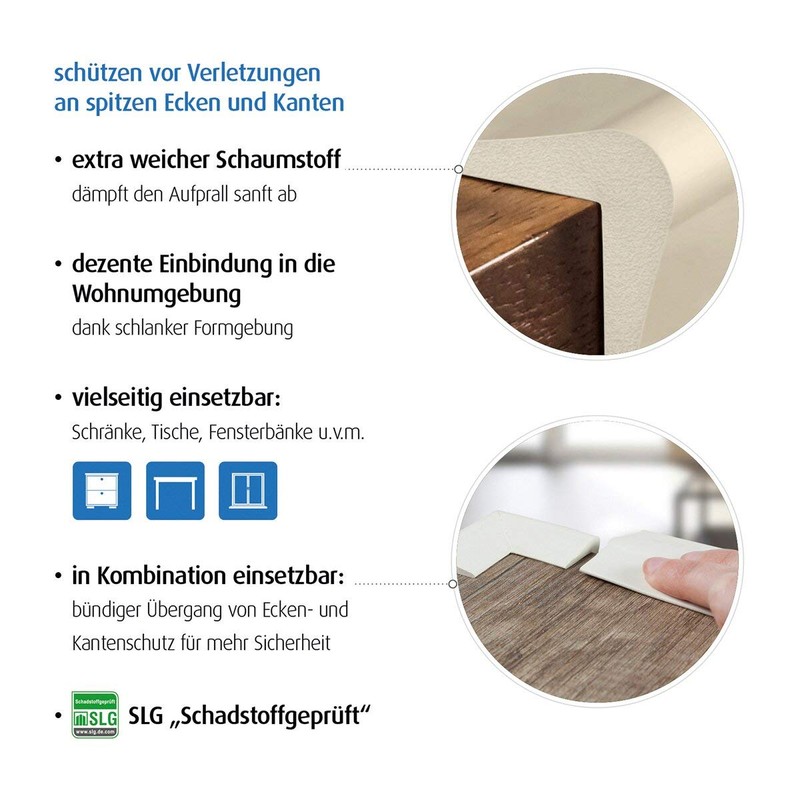 Reer Eckenschutz soft 5x3,2cm ( Inhalt 4 St.)