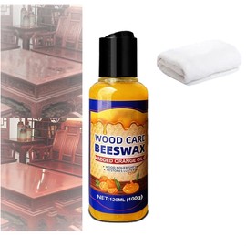 KRISOYR Natural Micro-Molecularized Beeswax, Bees Wax Furniture Polish And Cleaner, Beeswax Furniture Polish, Beeswax Wood Polish, Wood Polisher For Furniture (1PCS)