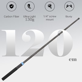 26cm to 1.2m Selfie Stick Carbon Fiber Selfie Stick for insta360 x4 Insta 360 x4 x3 x2 x one r RS Gopro Go pro Hero 13 12 11 10 9 8 7 6 5 4 3 Camera Accessories (Blue)
