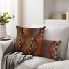 HODKHNO Throw Pillow Covers 18x18 Inch Aztec Navajo Orange Red