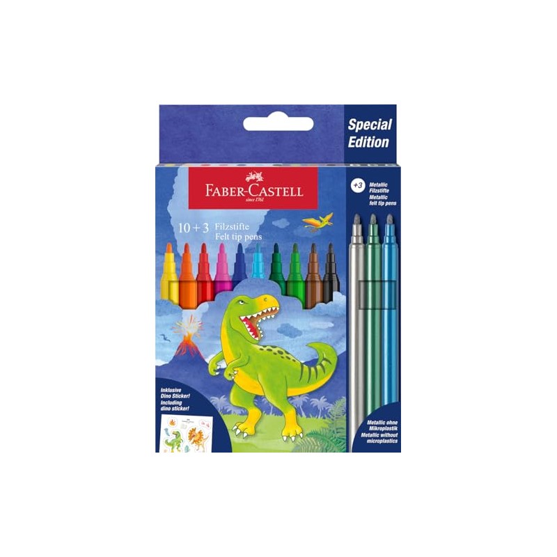 Faber-Castell 554214 - Cardboard Case with 13 Felt Tip Pens