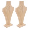 2pcs Wooden Necklace Display Stand Vase Shaped Light Weight Solid